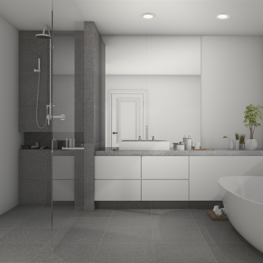 Briloner 7049014 - Himennettävä kylpyhuoneen uppovalaisin LED/6W/230V 3000K IP44 mattakromi