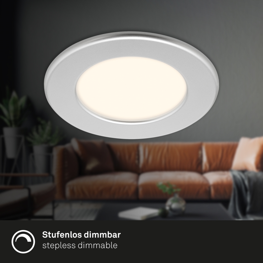 Briloner 7049014 - Himennettävä kylpyhuoneen uppovalaisin LED/6W/230V 3000K IP44 mattakromi