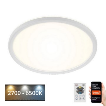 Briloner 7058-016 - LED Himmennettävä valo SLIM LED/18W/230V 2700-6500K Wi-Fi Tuya + kauko-ohjaus