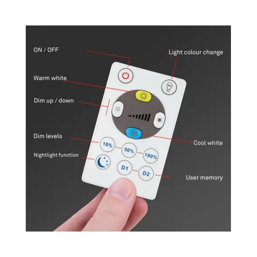 Briloner 7058-016 - LED Himmennettävä valo SLIM LED/18W/230V 2700-6500K Wi-Fi Tuya + kauko-ohjaus