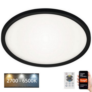 Briloner 7059-015 - Himmennettävä LED-kattovalaisin SLIM LED/22W/230V 2700-6500K Wi-Fi Tuya + kauko-ohjaus