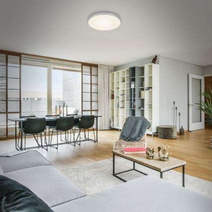 Briloner 7066-014 - LED-kattovalaisin FLAME LED/21W/230V 3000K hopea halkaisija 28,7 cm