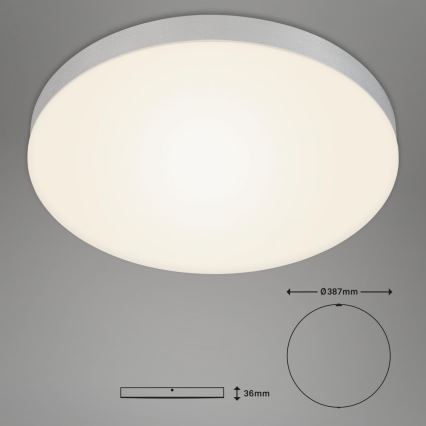 Briloner 7068-014 - LED-kattovalaisin FLAME LED/24,5W/230V 3000K halkaisija 38 cm hopea
