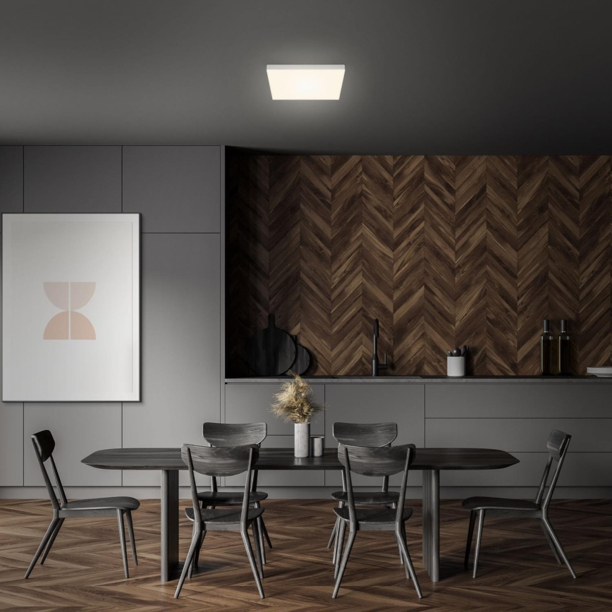 Briloner 7071-014 - LED-kattovalaisin FLAME LED/21W/230V 3000K 28,7x28,7 cm hopea