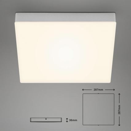 Briloner 7071-014 - LED-kattovalaisin FLAME LED/21W/230V 3000K 28,7x28,7 cm hopea