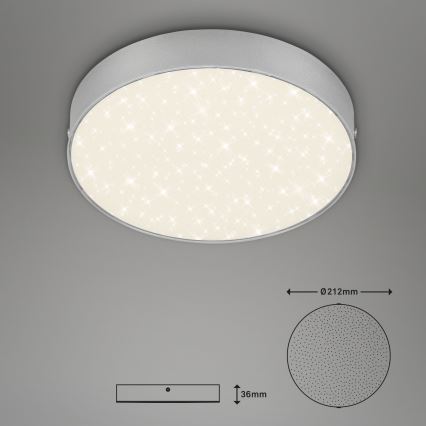Briloner 7073-414 - LED-kattovalaisin STAR SKY LED/16W/230V 4000K halkaisija 21 cm hopea