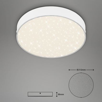 Briloner 7073-416 - LED-kattovalaisin STAR SKY LED/16W/230V 4000K halkaisija 21 cm valkoinen