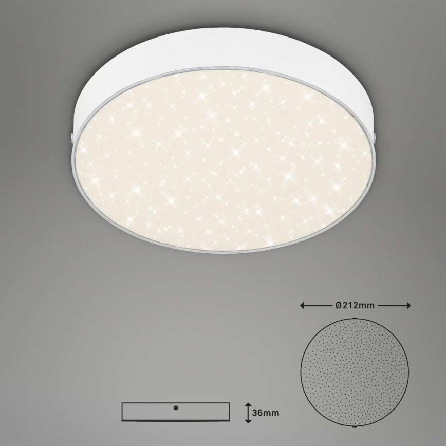 Briloner 7073-416 - LED-kattovalaisin STAR SKY LED/16W/230V 4000K halkaisija 21 cm valkoinen