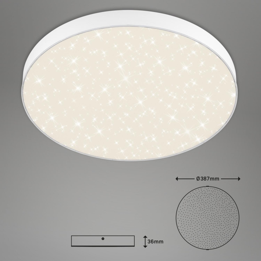 Briloner 7075-416 - LED-kattovalaisin STAR SKY LED/24,5W/230V 4000K halkaisija 38 cm valkoinen