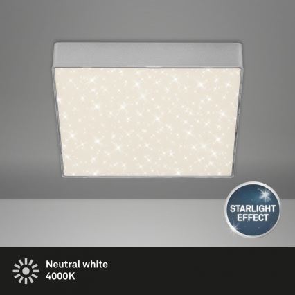 Briloner 7077-414 - LED-kattovalaisin STAR SKY LED/16W/230V 4000K 21x21 cm hopea