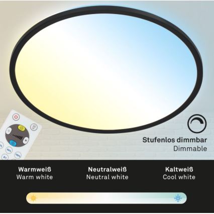 Briloner 7079-015 - LED himmennettävä kattovalaisin SLIM LED/18W/230V 2700-6500K + kaukosäädin