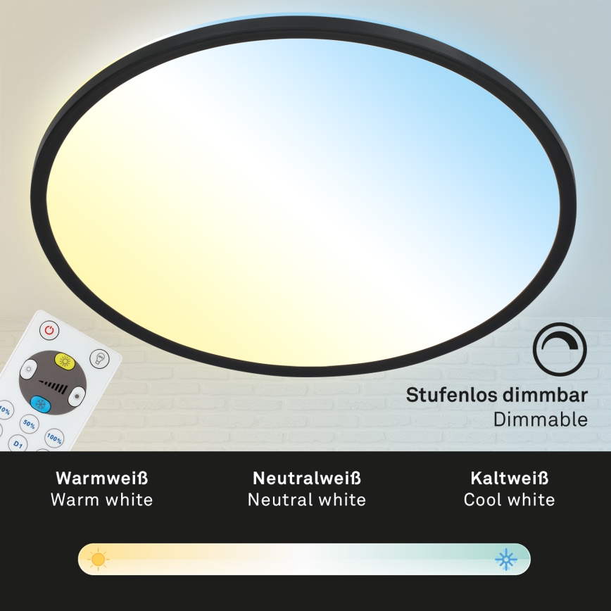 Briloner 7080-015 - himmennettävä LED-kattovalaisin SLIM LED/22W/230V 2700-6500K + kaukosäädin