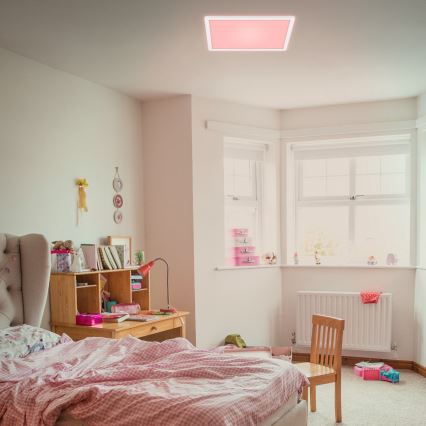 Briloner 7090-416 - LED RGBW himmennettävä kattovalaisin SLIM LED/15W/230V + kaukosäädin