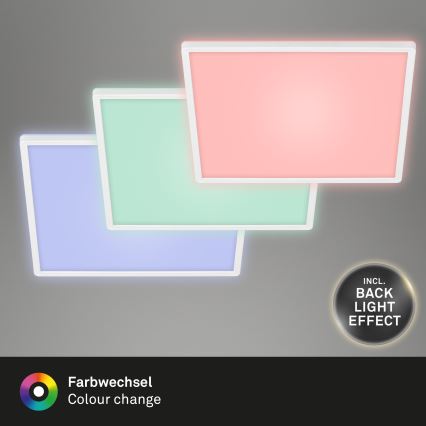 Briloner 7091-416 - LED RGBW himmennettävä kattovalaisin SLIM LED/22W/230V + kaukosäädin