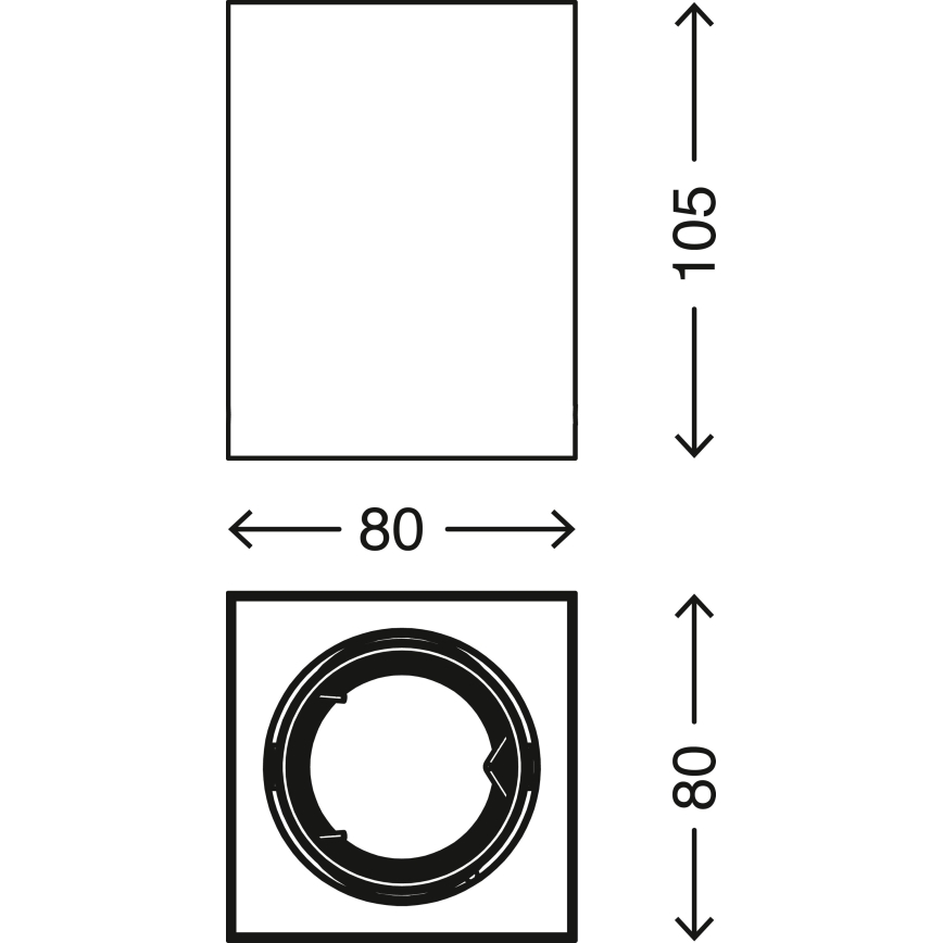 Briloner 7120-016 - LED-kohdevalo TUBE 1xGU10/5W/230V kulmikas