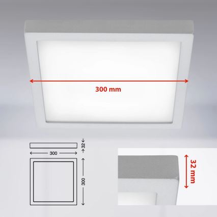 Briloner 7142-414 - LED-kattovalaisin FIRE LED/21W/230V 4000K