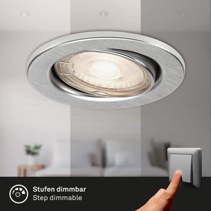 Briloner 7149-039 - SARJA 3xLED himmennettävä kylpyhuonevalaisin 1xGU10/5W/230V IP23