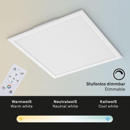 Briloner 7152-016 - LED RGB Himmennetty kiinteä paneeli COLOUR LED/24W/230V 3000-6500K + kauko-ohjaus