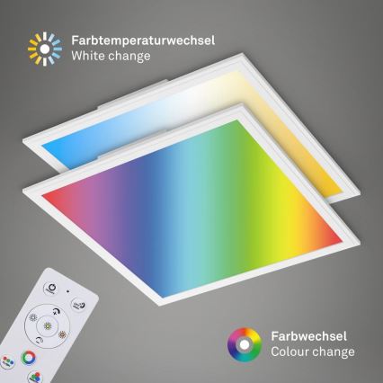 Briloner 7152-016 - LED RGB Himmennetty kiinteä paneeli COLOUR LED/24W/230V 3000-6500K + kauko-ohjaus