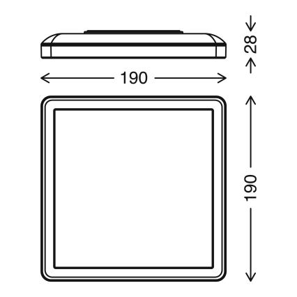 Briloner 7153-416 - LED-kattovalaisin SLIM LED/12W/230V