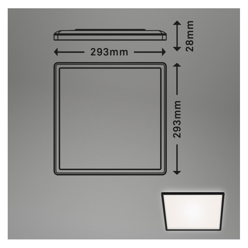 Briloner 7156-415 - LED-kattovalaisin SLIM LED/18W/230V