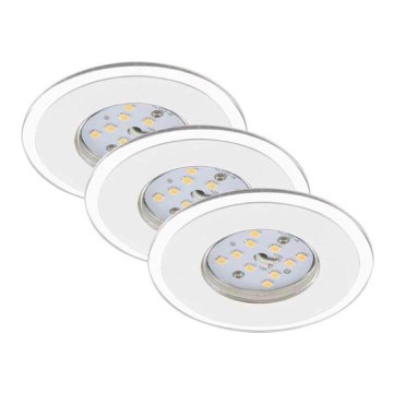 Briloner 7197-036-SET 3x LED Himmennettävä upotettava kylpyhuonevalo LED/4,5W/230V IP44