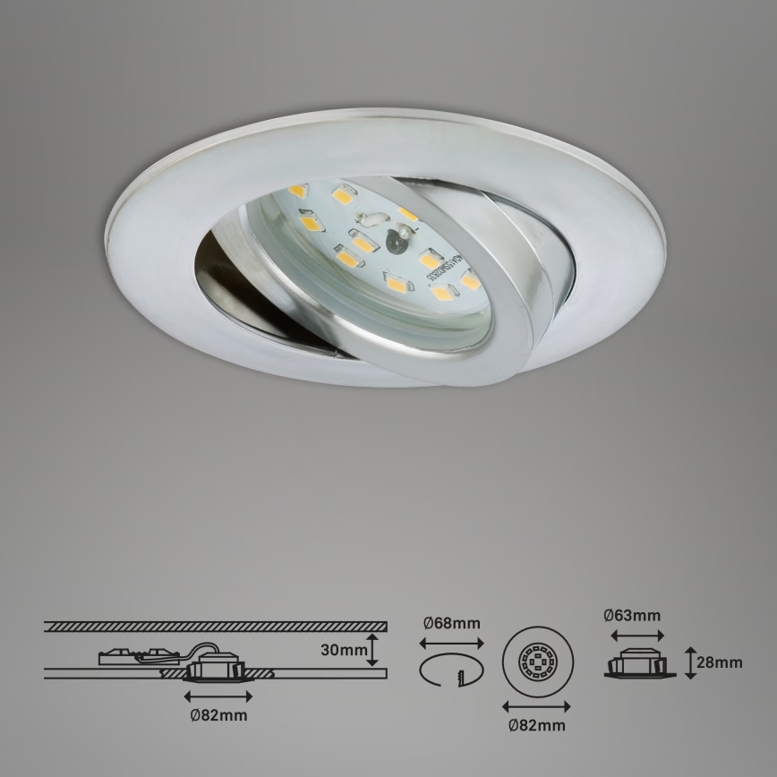 Briloner 7209-039 - 3x LED-alasvaloa kylpyhuoneeseen ATTACH LED/5W/230V IP23 mattakromi