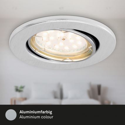 Briloner 7219-039 - Setti 3x LED Himmennettävä upotettu kylpyhuonevalaisin FIT 1xGU10/5W/230V IP23