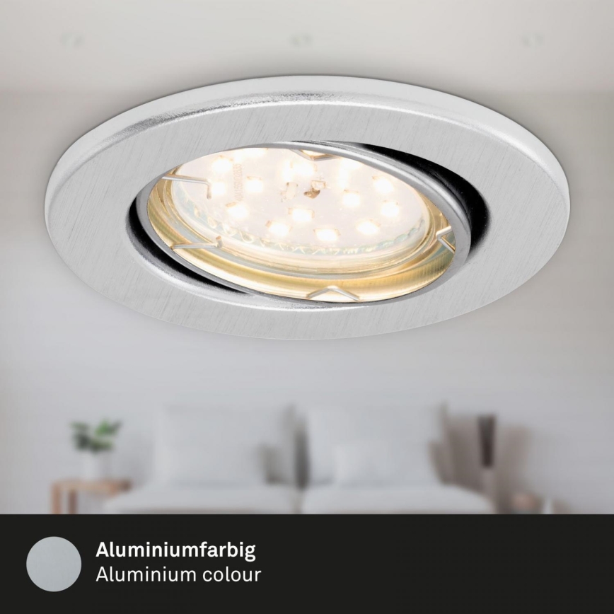 Briloner 7219-039 - Setti 3x LED Himmennettävä upotettu kylpyhuonevalaisin FIT 1xGU10/5W/230V IP23