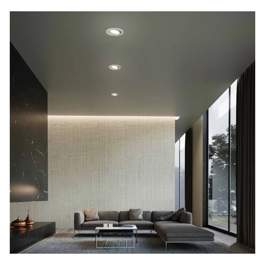 Briloner 7221-032 - SETTI 3x LED Kylpyhuoneen upotettava valo 1xGU10/3W/230V IP23 mattakromi