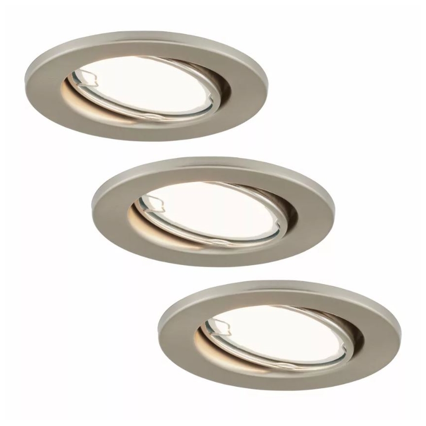 Briloner 7221-032 - SETTI 3x LED Kylpyhuoneen upotettava valo 1xGU10/3W/230V IP23 mattakromi