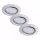 Briloner 7221-039 - SETTI 3x LED-kattovalaisin kylpyhuoneeseen 1xGU10/3W/230V IP23 hopea