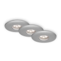 Briloner 7240-039 - SETTI 3x LED Kylpyhuoneen upotettava valo LED/1,8W/230V IP44