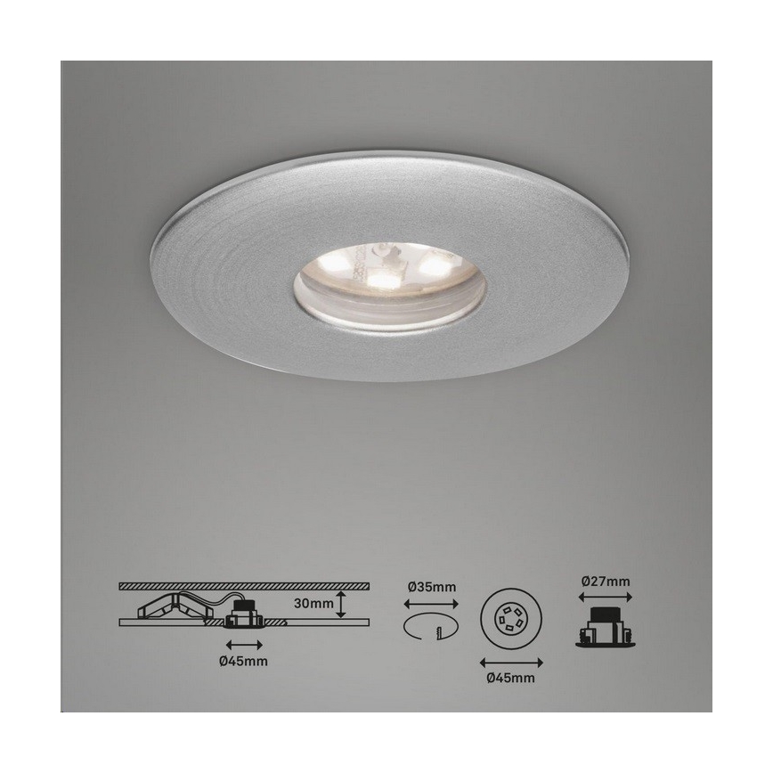 Briloner 7240-039 - SETTI 3x LED Kylpyhuoneen upotettava valo LED/1,8W/230V IP44