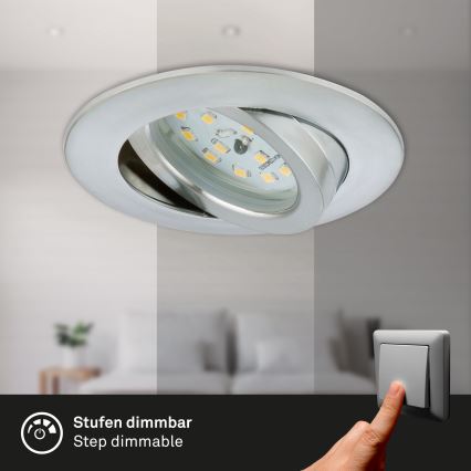 Briloner 7296-019 - himmennettävä LED-kylpyhuoneen alasvalaisin LED/6,5W/230V IP23