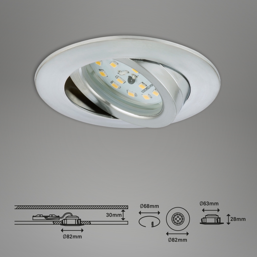 Briloner 7296-019 - himmennettävä LED-kylpyhuoneen alasvalaisin LED/6,5W/230V IP23