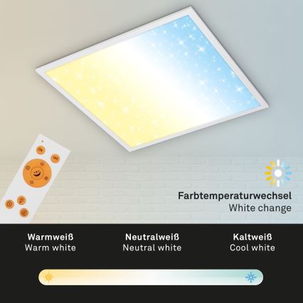Briloner 7303-016 - Himmennettävä LED-kattovalaisin STARRY SKY LED/36W/230V 3000-6000K + kauko-ohjaus