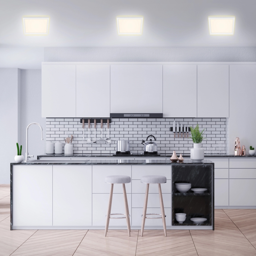 Briloner 7362-016 - LED-kattovalaisin CADRE LED/18W/230V 29,6x29,6 cm valkoinen