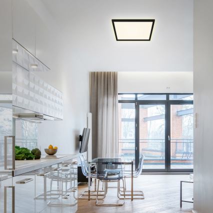 Briloner 7364-015 - LED-kattovalaisin CADRE LED/22W/230V 42,2x42,2 cm musta