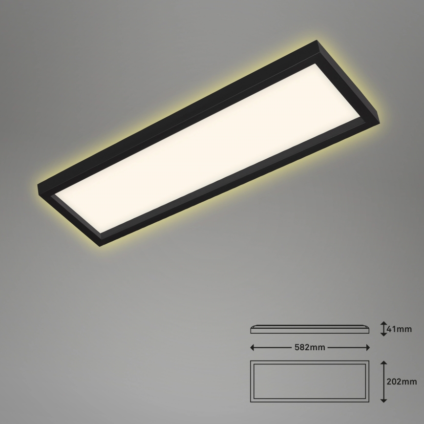 Briloner 7365-015 - LED-kattovalaisin CADRE LED/22W/230V 58,2x20,2 cm musta