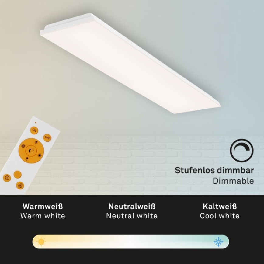Briloner 7378-316 - Himmennettävä LED-kattovalaisin FRAMELESS LED/38W/230V 3000-6500K + kauko-ohjaus