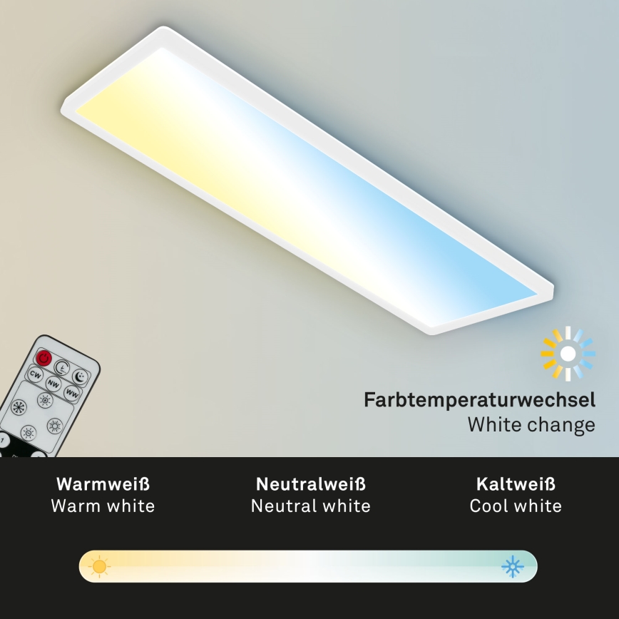 Briloner 7403-016 - LED himmennettävä kattovalaisin SLIM LED/23W/230V 2700-6500K + kaukosäädin