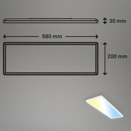 Briloner 7403-016 - LED himmennettävä kattovalaisin SLIM LED/23W/230V 2700-6500K + kaukosäädin