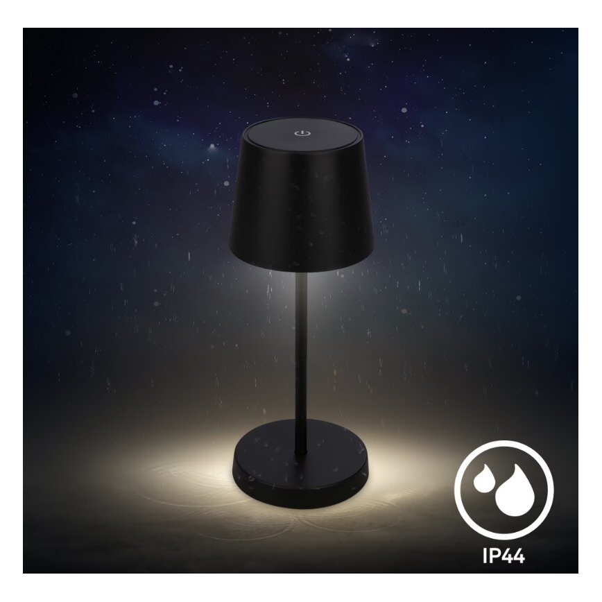 Briloner 7423015 - LED-säädettävä ladattava ulkokäyttöön tarkoitettu pöytävalaisin LED/2,6W/5V IP44 2000 mAh musta