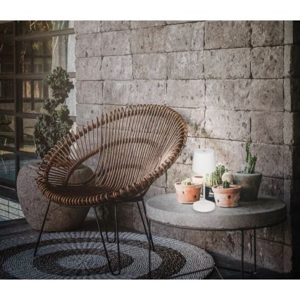 Briloner 7423016 - LED himmennettävä ladattava ulkokäyttöön tarkoitettu pöytävalaisin LED/2,6W/5V 2000mAh IP44 valkoinen