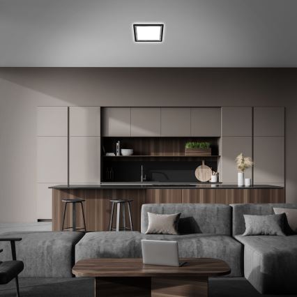 Briloner 7457-414 - LED-kattovalaisin SLIM LED/18W/230V 4000K 29x29 cm musta
