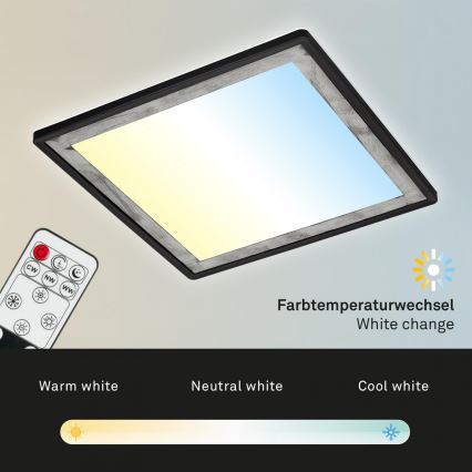 Briloner 7459-414 - Himmennettävä LED-kattovalaisin SLIM LED/22W/230V 2700-6500K + kauko-ohjaus