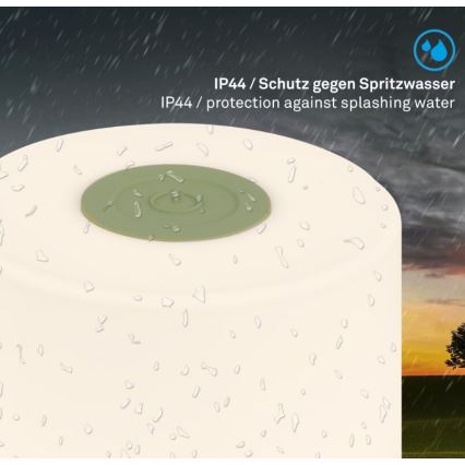 Briloner 7461019 - LED himmennettävä ladattava ulkokäyttöön tarkoitettu pöytävalaisin LED/2W/5V IP44 1200 mAh vihreä