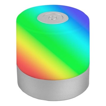 Briloner 7462014 - LED RGB ladattava ulkokäyttöön tarkoitettu pöytävalaisin LED/1,5W/5V IP44 1200 mAh mattakromi