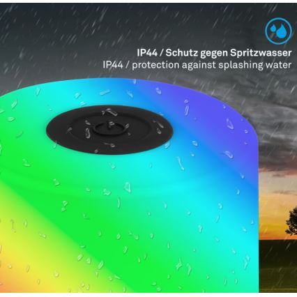 Briloner 7462015 - LED RGB ladattava ulkokäyttöön tarkoitettu pöytävalaisin LED/1,5W/5V IP44 1200 mAh musta